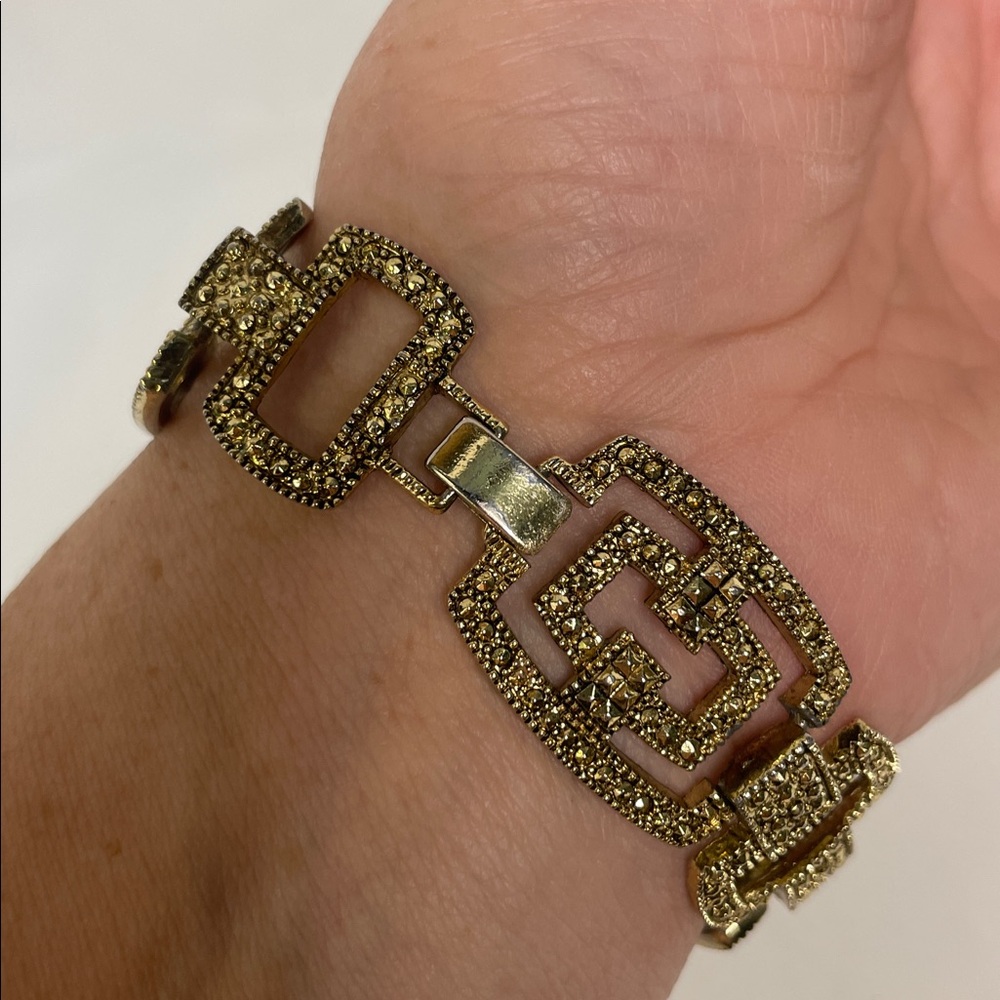 Art Deco Style Gold Tone Bracelet